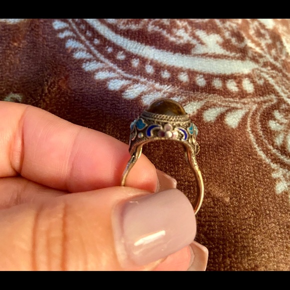 Tigers eye Sterling gemstone ring - Picture 7 of 8